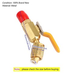 1/4″ SAE Angled Small Ball Valve 3PCS AC Refrigerant Charging Hoses