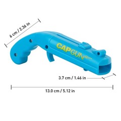 Cap Shooting Bottle Opener Gun – Launches Caps for World Cup L, black red