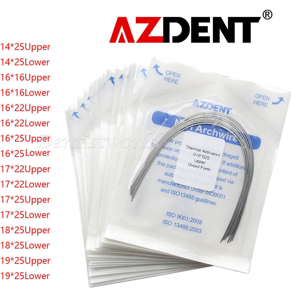 AZDENT Dental Orthodontic Heat Thermal Activated Niti Rectangular Arch Wires