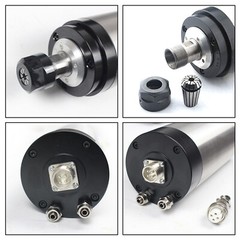 『USA』2200W 2.2KW 110V Water Cooled CNC Spindle Motor& Inverter&Clamp&Pump&Collet