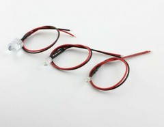 DC 9V-12V 3mm 5mm 10mm LED Lights Emitting Diode Pre-Wired 8″Line White Red