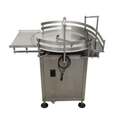 Round Bottles Accumulation Table 31.5in Bottle Turn Rotary Sorter w/Castors Move