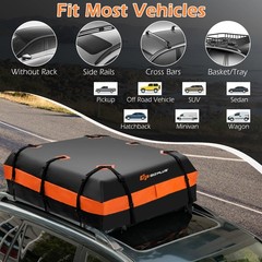 21 Cubic Feet Car Roof Bag Rooftop Cargo Carrier Waterproof Soft Top Luggage Bag