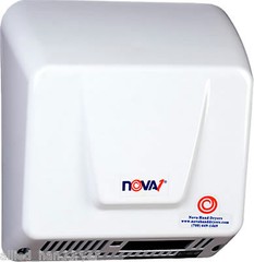 NOVA 1 (Model 0830) by WORLD White Alum Hand Dryer (110V-240V); ADA Compliant