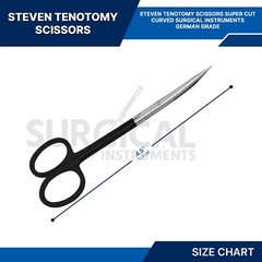 SuperCut Stevens Tenotomy Scissors Surgical Dental 4.5″ Curved German Grade