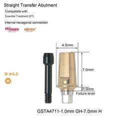 Dental Lab Fit Hiossen ET Straight Abutment Titanium Prosthetic Abutment OSS M/R