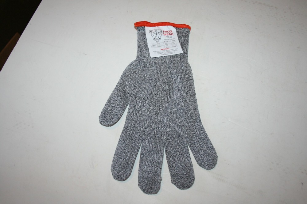 MAXX WEAR CUT RESISTANT GLOVE- CR-10 Spectra/Stainless Steel Blend, SMALL