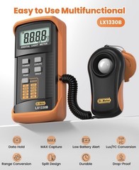 Dr. Meter LX1330B Digital Lux Light Meter 0.1-200,000 Lux Measurement Range