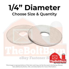 1/4″ Stainless Steel Fender Washers (Choose Size & Qty)
