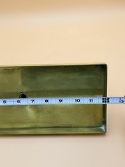 Brass Polished | 5″ X 12” X 3/4″ Surface Mount Drip Tray With Drain