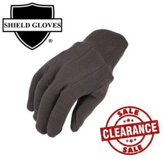 Brown Jersey Work Gloves Industrial Grade Size: Women’s (12 Pairs) – 1 Dozen