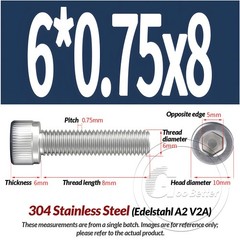 M6 M8 M10 M12 FINE PITCH HEX SOCKET HEAD CAP SCREWS BOLTS A2 304 STAINLESS STEEL