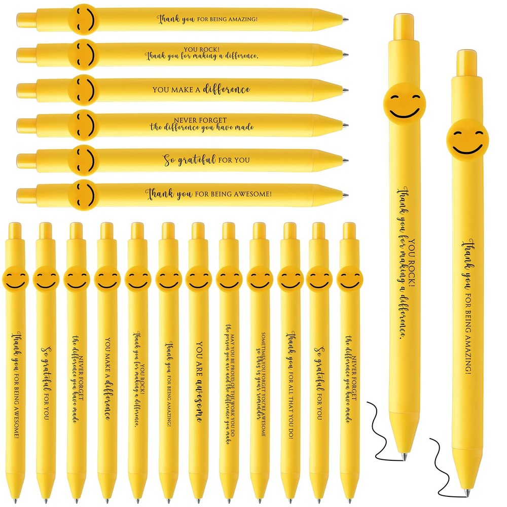 Fuutreo 50 Pcs Funny Pens Employee Appreciation Gifts Smile Face Coworker Ins…