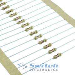 1/4W 0.25W Carbon Film Resistor ±5% 1 Ohm to 1K Ohms