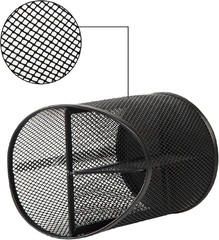 2 Pack Pen Holder Mesh Round Pencil Holder Desktop Organizer 3 Compartments, …