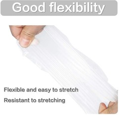 100 Pcs Plastic Gloves Disposable Hair Dye Gloves Clear Food Handler Gloves