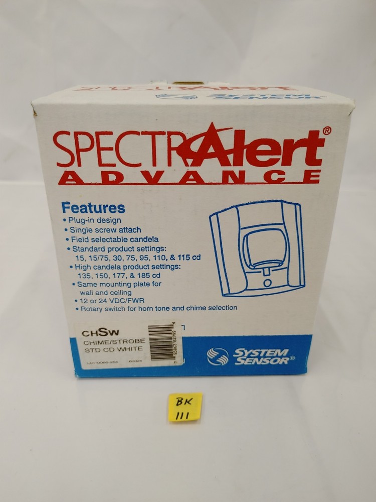 System Sensor CHSW Chime/Strobe STD CD White