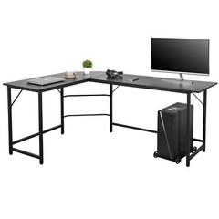 66″ L-Shaped Gaming Desk Corner Computer Desk PC Laptop Study Table Workstation