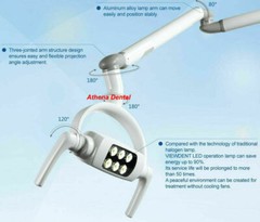 Dental Oral Light Operate Medical Lamp 6 LED Lens Ceiling Mount with Support Arm