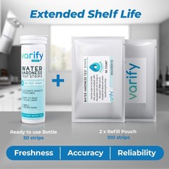 Varify Water Hardness Test Kit – Water Testing Kit for Home, Drinking, Well,