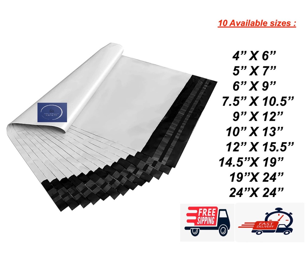 Poly Mailers Plastic Shipping Envelopes Self Sealing 2.5 MIL Premium Quality