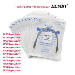 AZDENT Dental Ortho NIti Super Elastic Rectangular Arch Wire Ovoid/Natural