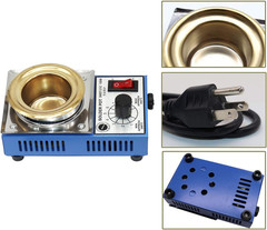 50mm 110V 150W Lead-Free Solder Pot with 500g Capactity & BGA Solder Paste Sc…