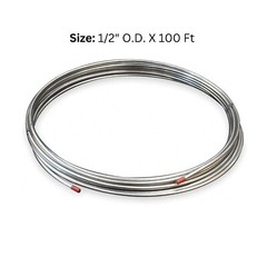 Stainless Steel Tubing Coil, Type 304 – 1/2″ OD x .020, 100 ft