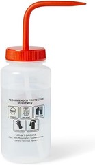 ™ Acetone Wash Bottle, 500mL LDPE Squeeze Dispenser | NFPA diamond labeling,