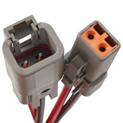 4pairs DTP 2 Pin Connector 12AWG Cable Wire 2 Way Waterproof Plug Wiring Harness