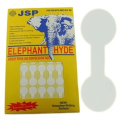 JSP ELEPHANT HYDE BARBELL JEWELRY ADHESIVE PRICE TAGS ROUND WHITE DISPLAY 1000