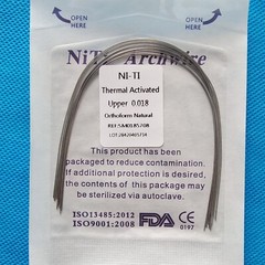 Dental Orthodontic Niti Thermal Activated Round Arch Wire Natural Form