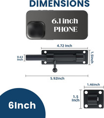 Alise 6 Inch Heavy Duty Slide Bolt Latch, SUS304 Stainless Steel Barrel Bolt Loc