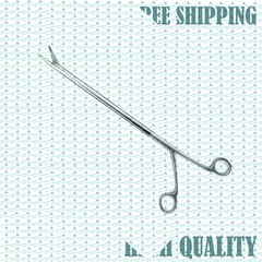 VATS Metzenbaum Super Cut Scissors CURVED , Thoracoscopy Surgical Instrument