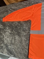 ORR Safety Orange Work Shirt XL Longsleeve Class 2 Type R ANSI/ISEA ORR TL2TOC2