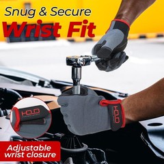 Durable Work Gloves for Construction & Gardening – X-Large with Reinforced Thumb