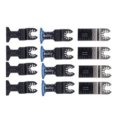 124PCS Oscillating Tool Blade Set Titanium Multi-Tool Blades with Sandpaper