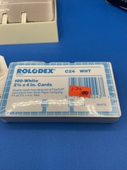ROLODEX Petite vintage 1990s Address/Telephone File Model S-300 Putty extras box