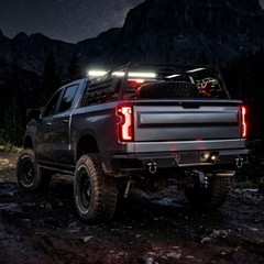 19-26 Silverado 1500 20-23 2500HD 3500HD LED Tail Lights Switchback Black Smoke