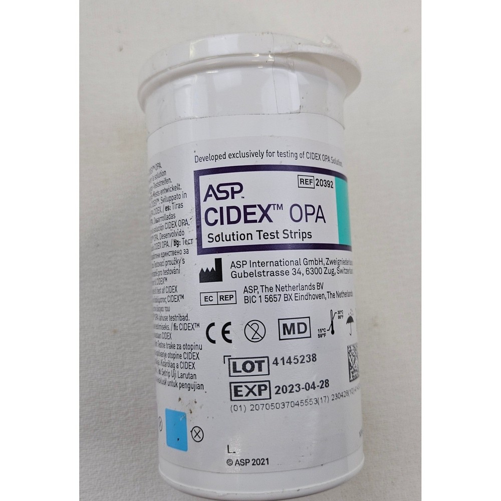 ASP CIDEX OPA Solution Test Strips 60 Count Ref 20392 SealedLot 4145238