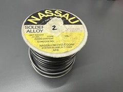 VINTAGE NASSAU B STEARINE CORE LG DIA. SOLDER – SPEC: AT 7241 – 4LB 13.5OZ