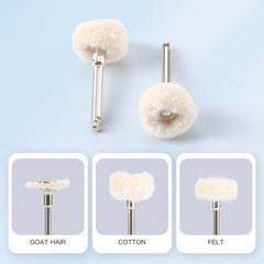 AZDENT Dental Polishing Brushes Wheel RA Goat Hair/Felt/Cotton/FX Contra Angle