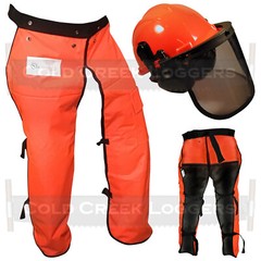 Cold Creek Chainsaw Chap 40″ (LARGE) —BONUS— Free pair of gloves !!