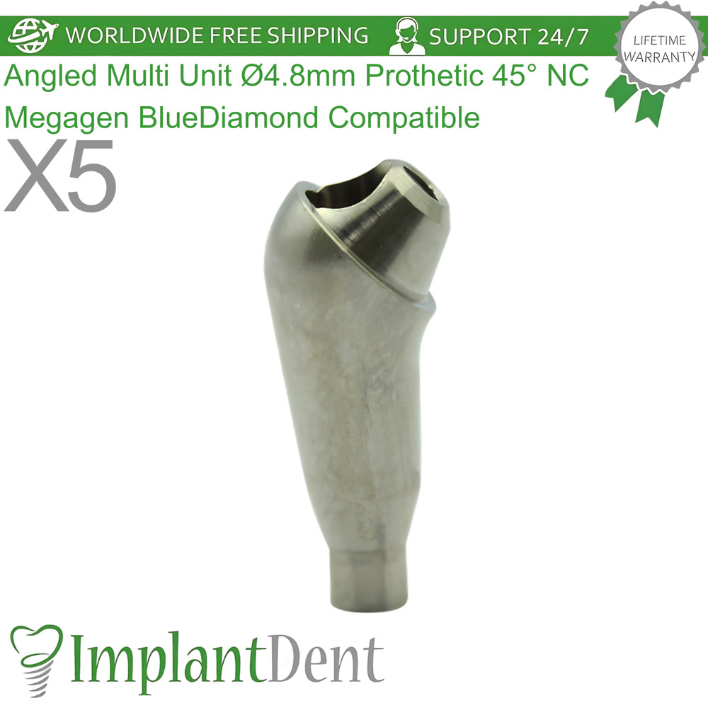 X5 Angled Multi Unit Ø4.8mm Prothetic 45° NC Megagen BlueDiamond Compatible