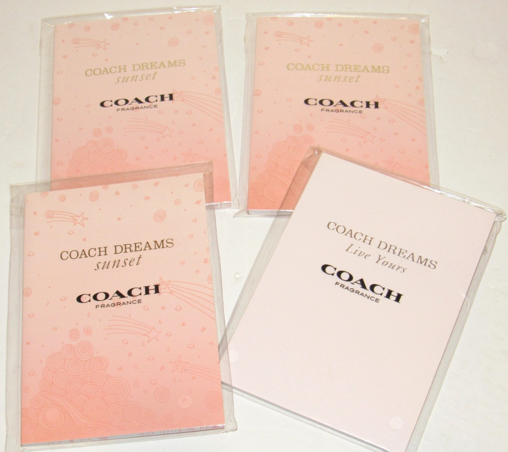 4 Pink Coach Dreams & Sunset Live Yours Lined Paper Notebook Small 5”x3.5” Diary