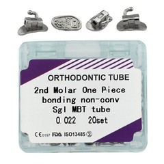 20 sets dental Tubos bucales de ortodoncia MBT Roth 022 1st 2nd Molar Bondable