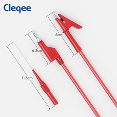 Test Leads Kit Alligator Clips Cable 4mm Banana Plug to Banana Plug Test Wire