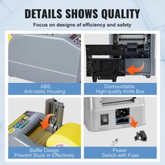 VEVOR Automatic Electric Tape Dispenser 110V Packaging Machine Glass Fiber Tape