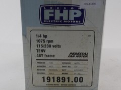 1/4HP FHP Leeson 191891.00 Pedestal Fan Motor 1075RPM 1PH 48Y TENV – NEW Surp…