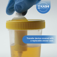 Specimen Collection Container w/ Transfer Device, Leak Proof Lid with Hole